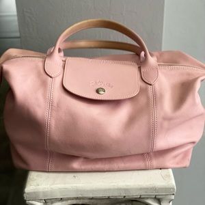 Longchamp Le Pliage Cuir Top Handle Bag